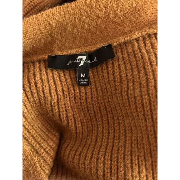 7 For all Mankind Women's Button Acrylic Blend Burnt Orange Cardigan Sweater SzM - Picture 7 of 8